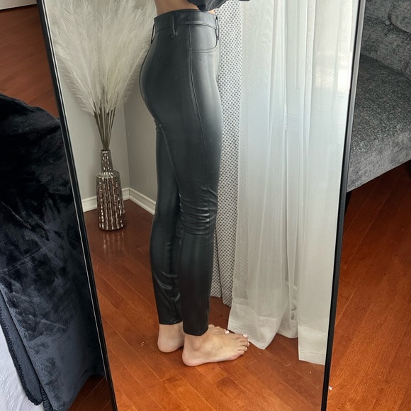 Abercrombie & Fitch Faux Leather Leggings - Black - Picture 3 of 5